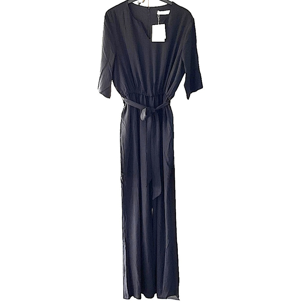 Nwt Sugar Poison Black Back Zip Short Sleeve Jumpsuit Size XXL